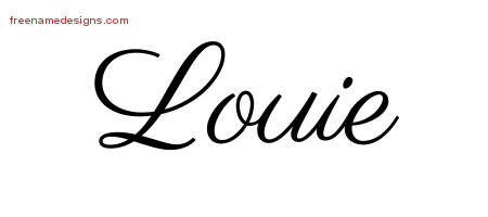 Classic Name Tattoo Designs Louie Graphic Download