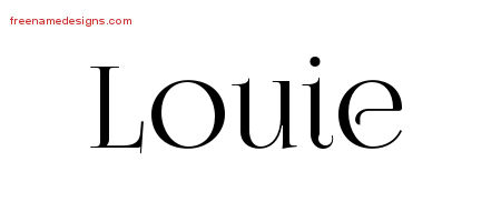 Vintage Name Tattoo Designs Louie Free Printout