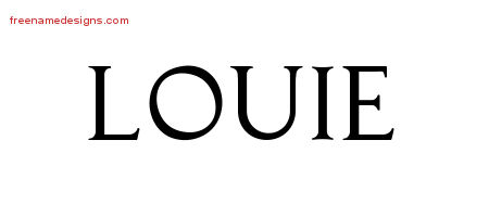Regal Victorian Name Tattoo Designs Louie Printable