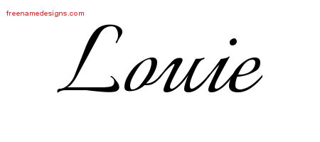 Calligraphic Name Tattoo Designs Louie Download Free