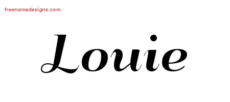 Art Deco Name Tattoo Designs Louie Graphic Download