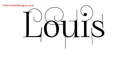 Decorated Name Tattoo Designs Louis Free