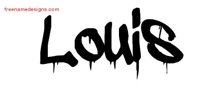 Graffiti Name Tattoo Designs Louis Free Lettering