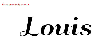 Art Deco Name Tattoo Designs Louis Graphic Download