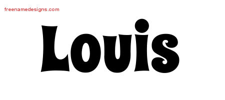 Groovy Name Tattoo Designs Louis Free
