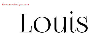 Vintage Name Tattoo Designs Louis Free Printout