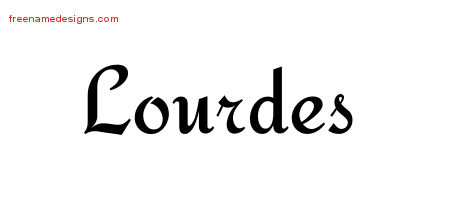 Calligraphic Stylish Name Tattoo Designs Lourdes Download Free