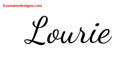 Lively Script Name Tattoo Designs Lourie Free Printout