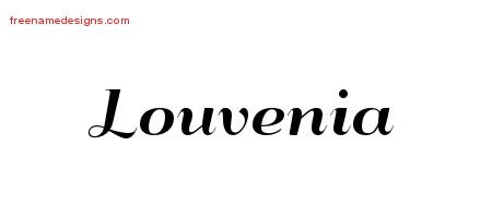 Art Deco Name Tattoo Designs Louvenia Printable