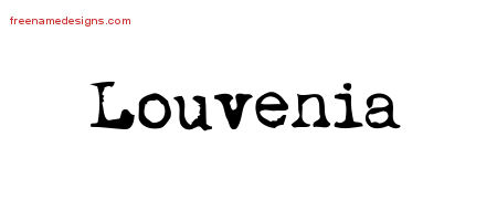 Vintage Writer Name Tattoo Designs Louvenia Free Lettering