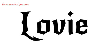 Gothic Name Tattoo Designs Lovie Free Graphic