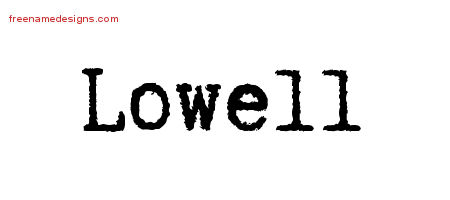 Typewriter Name Tattoo Designs Lowell Free Printout