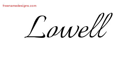 Calligraphic Name Tattoo Designs Lowell Free Graphic