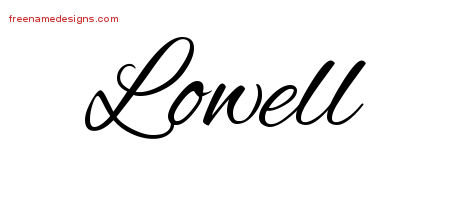 Cursive Name Tattoo Designs Lowell Free Graphic