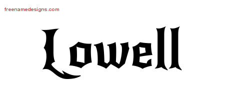 Gothic Name Tattoo Designs Lowell Download Free