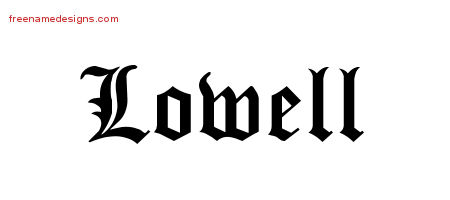 Blackletter Name Tattoo Designs Lowell Printable