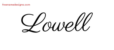 Classic Name Tattoo Designs Lowell Printable