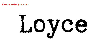 Typewriter Name Tattoo Designs Loyce Free Download
