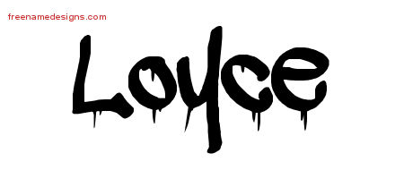 Graffiti Name Tattoo Designs Loyce Free Lettering