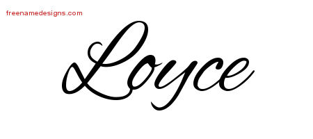 Cursive Name Tattoo Designs Loyce Download Free