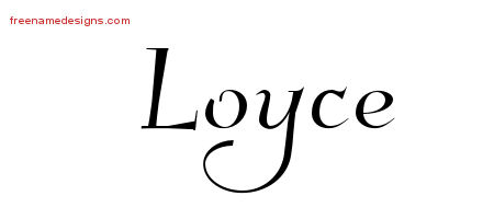 Elegant Name Tattoo Designs Loyce Free Graphic