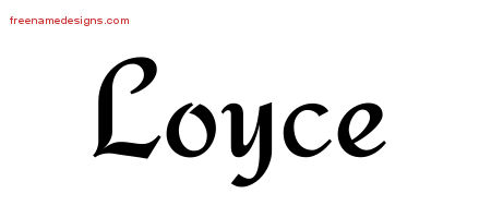 Calligraphic Stylish Name Tattoo Designs Loyce Download Free