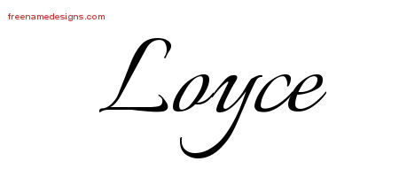 Calligraphic Name Tattoo Designs Loyce Download Free
