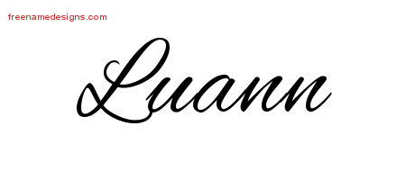 Cursive Name Tattoo Designs Luann Download Free