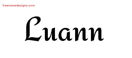 Calligraphic Stylish Name Tattoo Designs Luann Download Free
