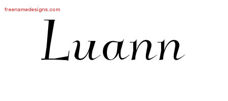 Elegant Name Tattoo Designs Luann Free Graphic