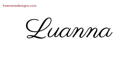 Classic Name Tattoo Designs Luanna Graphic Download