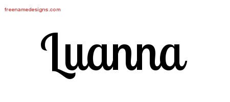 Handwritten Name Tattoo Designs Luanna Free Download