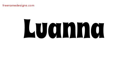 Groovy Name Tattoo Designs Luanna Free Lettering