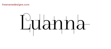 Decorated Name Tattoo Designs Luanna Free
