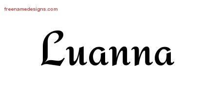 Calligraphic Stylish Name Tattoo Designs Luanna Download Free Calligraphic Stylish Name Tattoo Designs Luanna Download Free