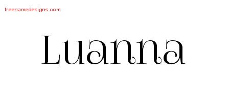 Vintage Name Tattoo Designs Luanna Free Download