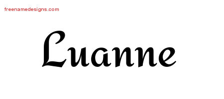 Calligraphic Stylish Name Tattoo Designs Luanne Download Free