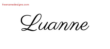 Classic Name Tattoo Designs Luanne Graphic Download