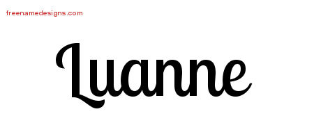 Handwritten Name Tattoo Designs Luanne Free Download