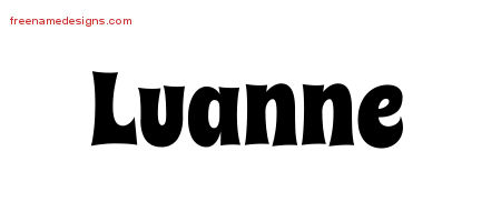 Groovy Name Tattoo Designs Luanne Free Lettering