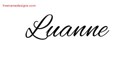 Cursive Name Tattoo Designs Luanne Download Free