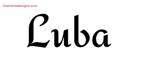 Calligraphic Stylish Name Tattoo Designs Luba Download Free