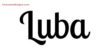 Handwritten Name Tattoo Designs Luba Free Download