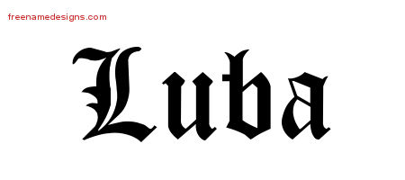 Blackletter Name Tattoo Designs Luba Graphic Download