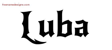 Gothic Name Tattoo Designs Luba Free Graphic