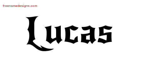 Gothic Name Tattoo Designs Lucas Download Free