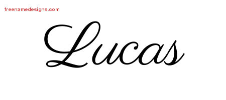 Classic Name Tattoo Designs Lucas Printable