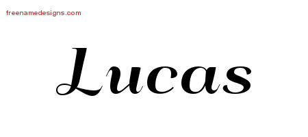 Art Deco Name Tattoo Designs Lucas Graphic Download