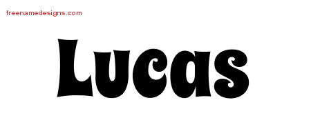 Groovy Name Tattoo Designs Lucas Free