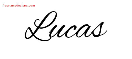 Cursive Name Tattoo Designs Lucas Free Graphic